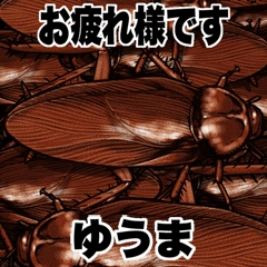 Yuuma dedicated earthworm Big sticker