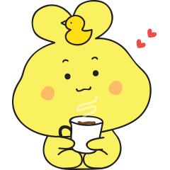 very cute yellow rabbit