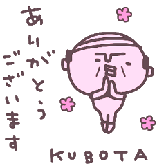 "KUBOTA" only name sticker