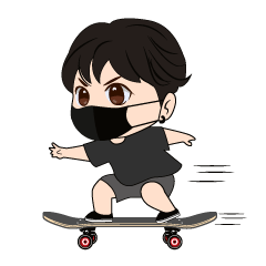Skateboard Boy Covid
