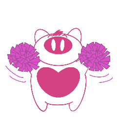 Pinky pig in love