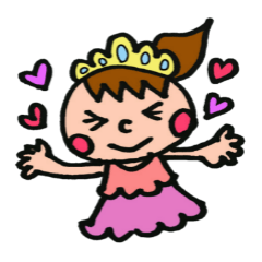Happy princess sticker