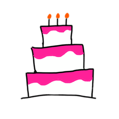 生日蛋糕（附0～9數字蠟燭和盤子和朋友*3）