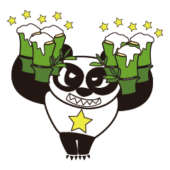 Angry Face Panda Beer