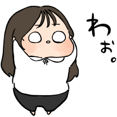 Girl (long hair style) – LINE stickers | LINE STORE