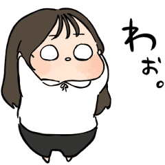 Girl Long Hair Style Line Stickers Line Store