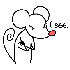 Chu Mouse sticker English version