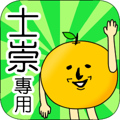 【士崇】專用 名字貼圖 橘子