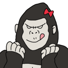 Gorilla Girl Sticker