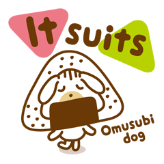 Omusubi dog KORO Sticker 1_English_ver