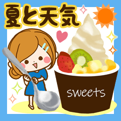 Pretty summer & weather sticker