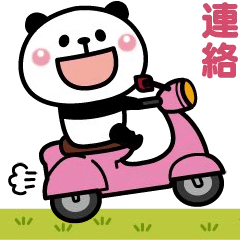 It move! Panda's contact sticker