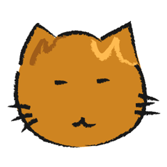 A brown cat's sticker 2.