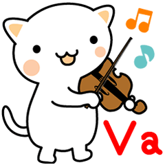 Cat playing the viola
