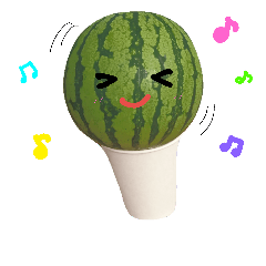 Watermelon on paper cup