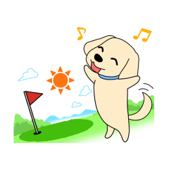 Idol dogs at the golf course Bell & Hime