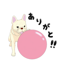Cute French bulldog stamp