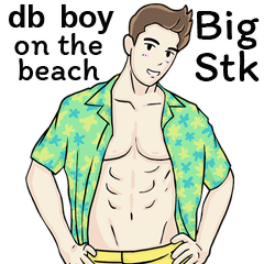 db Boy On The Beach [BIG Sticker]