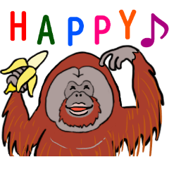 The orangutan stickers