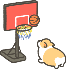 Basketball corgi animation stickers