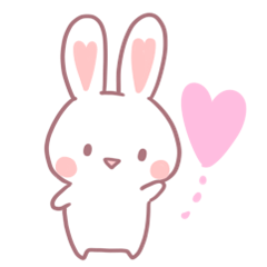 Cute rabbit sticker..