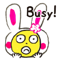 Cute Flower Rabbit Stickers