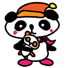 可愛的粉色熊貓