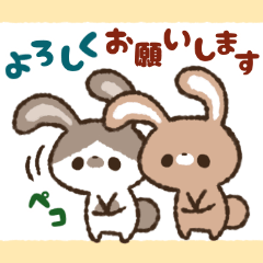 Rabbit's daily honorific sticker
