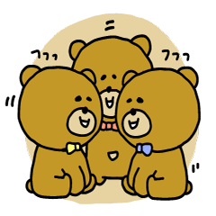 Three KUMASAMA's sticker