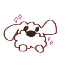 Crayon Toy poodle stamp