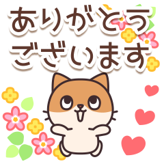 Hachiware cat moving sticker