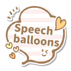 Stickers of colorful speech balloons.