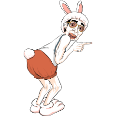 mr.Bunny uncle in rabbit suit