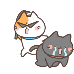 Moving good friend cat sticker3