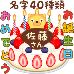 誕生日ケーキに名字を添えて1 Line スタンプ Line Store 誕生日ケーキに名字を添えて1 Line スタンプ Line Store