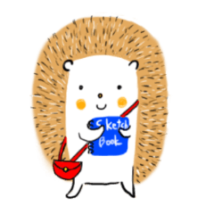 Hedgehog sticker that makes you smile