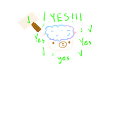 Tiny cotton sheep