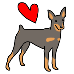 Dog stamp Miniature Pinscher
