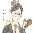 Business person with small animals
