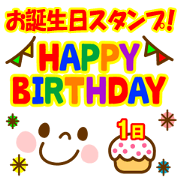 birthday sticker / 01