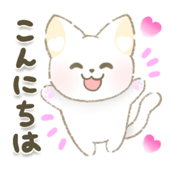 Kawaii fluffy cat sticker