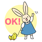A little cute rabbit and her friends.