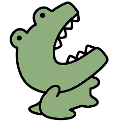 Moving over-protected mini crocodile