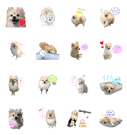 Riku and Luna Pomeranian stamp Part2