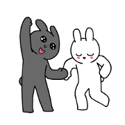 Black And White Bunny