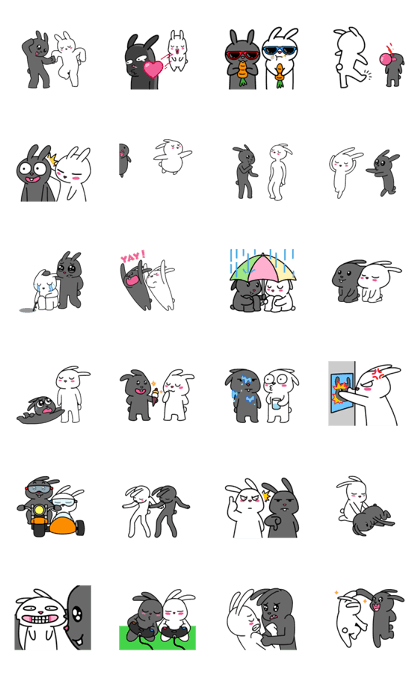 Black And White Bunny