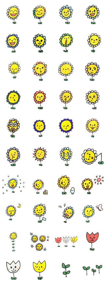 Flower garden stickers.
