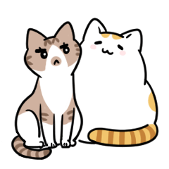 Orange tabby and white cat Sticker