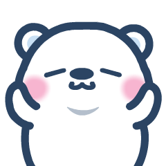 White bear animation stickers( No text )