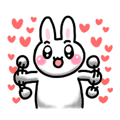 Cute & lovely bunny full of love.